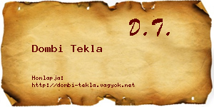 Dombi Tekla névjegykártya